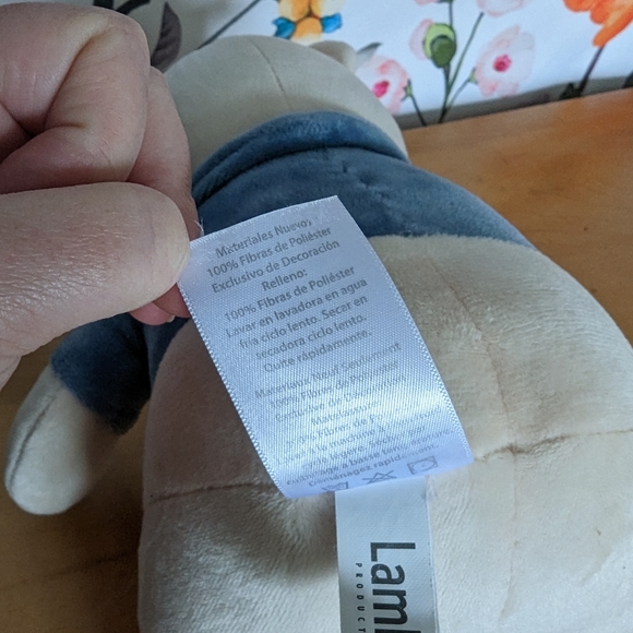 Winnie the Pooh baby ivy & lamb plush beige & blue 6" stuffed animal washable - Picture 4 of 12